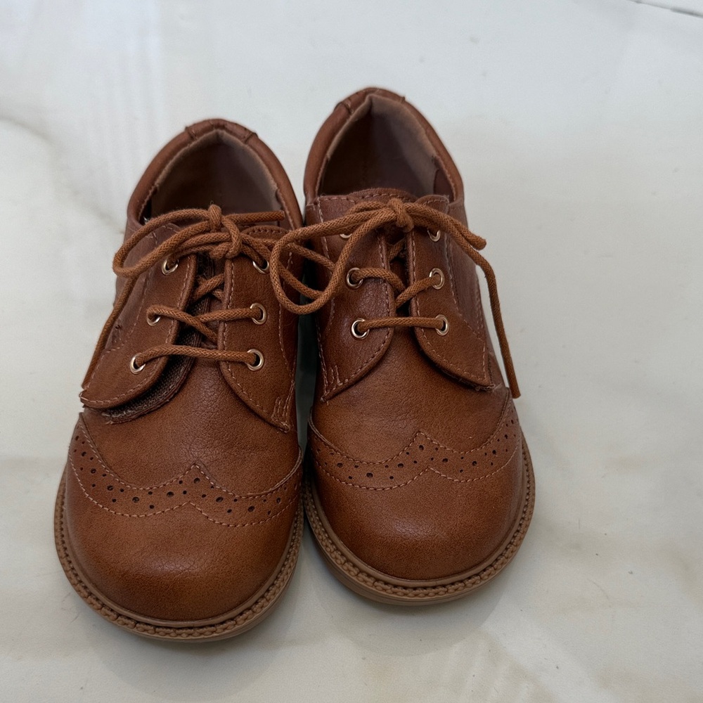 Dream Pairs Tan Kids Dress Shoes